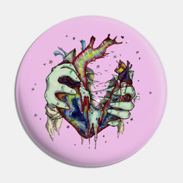 Heart Break City Pin by RoseArt09