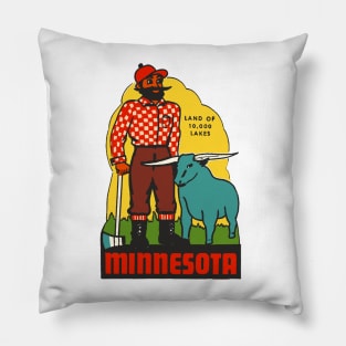 Vintage Minnesota Decal Pillow