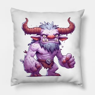 Forest Monster Illustration Pillow