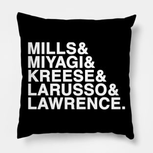 Karate Kid Names (White) Pillow