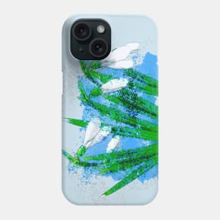 Watercolor snowdrops Phone Case