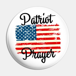 Patriot Prayer American Flag Gift / Patriot Day 11 September / Distressed American Flag Pin