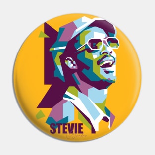 Stevie Wonder Popart Pin