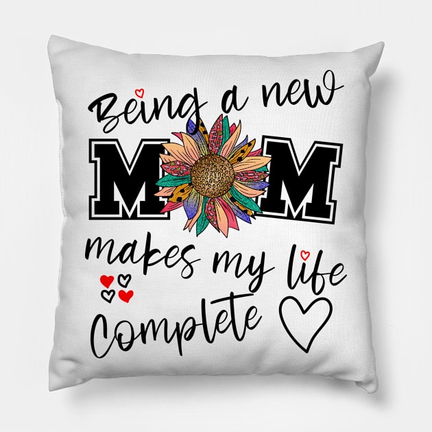 Being a new mom, expecting mother gift, Happy first Mothers Day Pillow by kimbo11