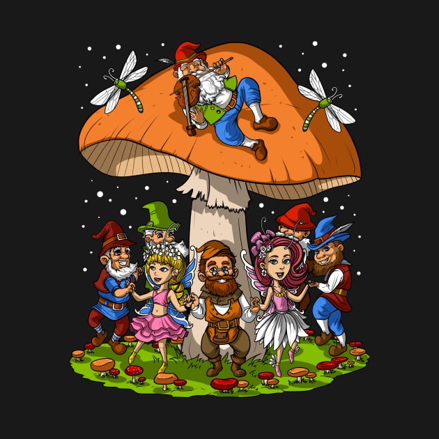 Mushroom Hippie Gnomes by underheaven