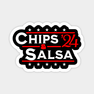 Chips And Salsa '24 Funny 2024 Election meme Funny Chips & Salsa '24 Magnet