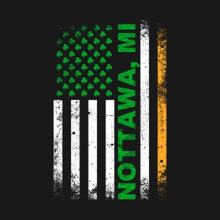 Irish American Flag NOTTAWA, MI T-Shirt