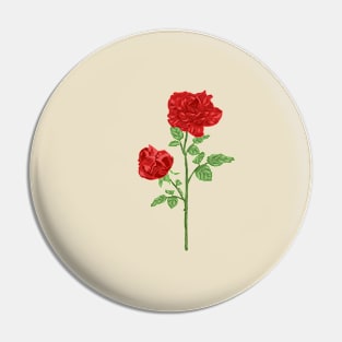 Rosa Oklaholma Botanical Pin