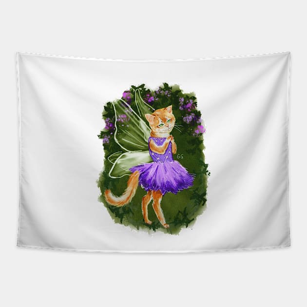 Little Kitty Fairy Tapestry by GeorgiaGoddard