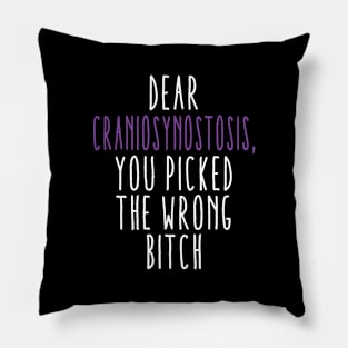 Dear Craniosynostosis You Picked The Wrong Bitch Pillow