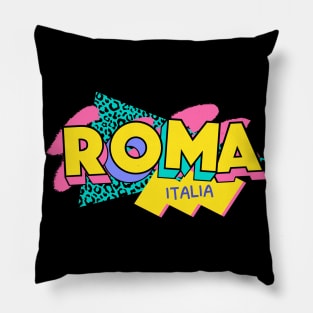 Retro 90s Roma Italia / Rad Memphis Style / 90s Vibes Pillow