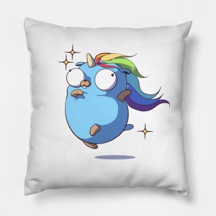 Golang Gopher Unicorn Pillow