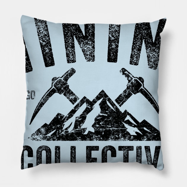 Mining Collective Pillow by MindsparkCreative