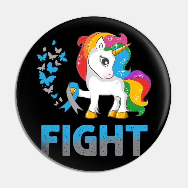 Fight Diabetes Awareness Unicorn Pin by Simpsonfft