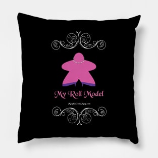 Roll Model, pink, dark Pillow