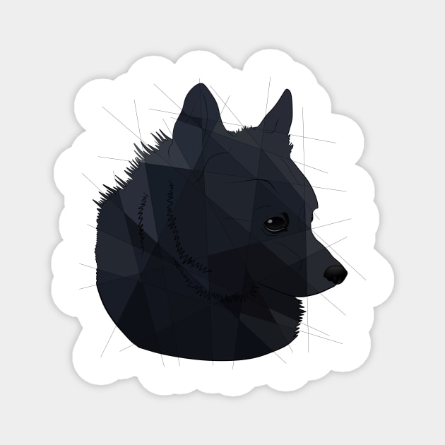 Schipperke Magnet by Blacklightco