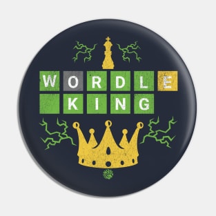 Wordle King Funny Word Game Gift Idea Pin