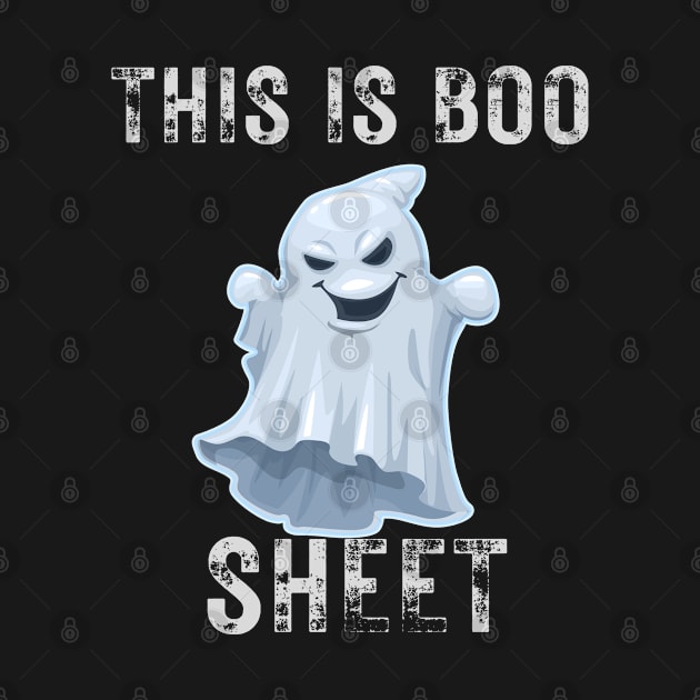 This Is Boo Sheet Ghost Retro Halloween Costume by ACH PAINT