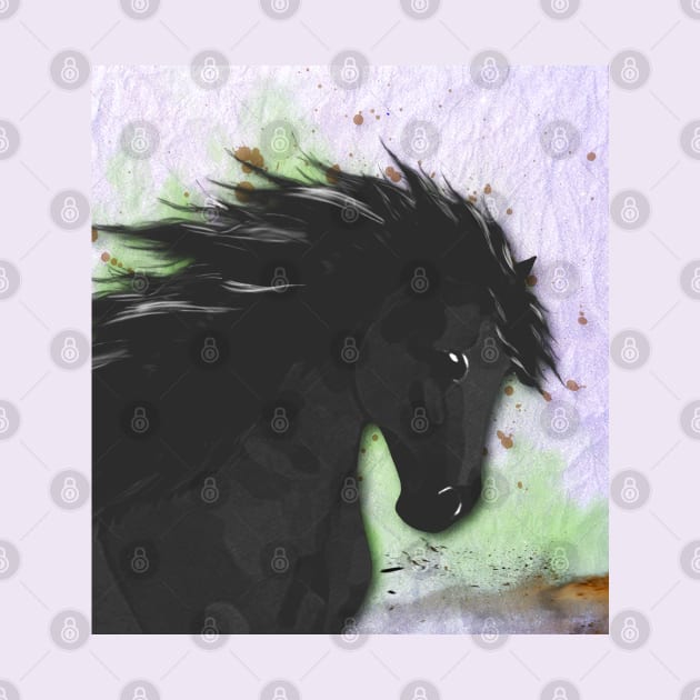 Horse Lovers Black Horse by KC Morcom aka KCM Gems n Bling aka KCM Inspirations