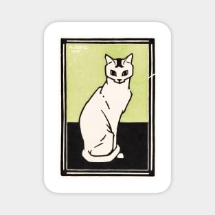 Sitting cat (1917) by Julie de Graag Magnet