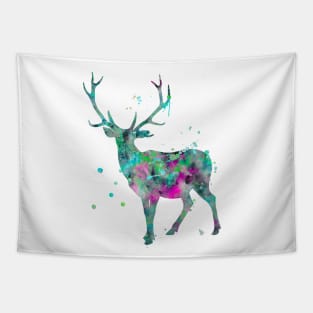 Deer Watercolor Painting Tapestry