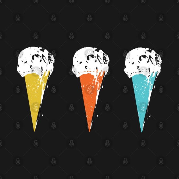 Three Types of Ice Cream by Krapka Designs