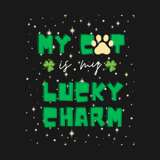 my cat is my lucky charm - st patrick day T-Shirt