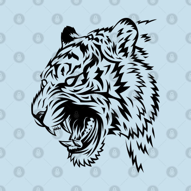 Discover Tribal Tattoo White tiger - Tiger - T-Shirt