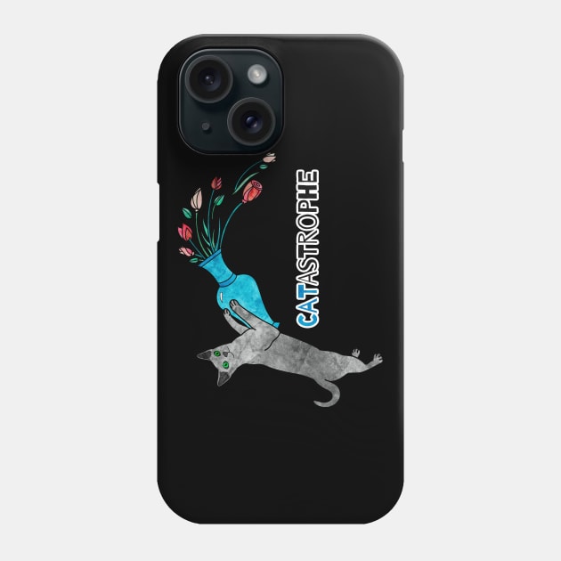 CATastrophic! Phone Case by Kelly Louise Art