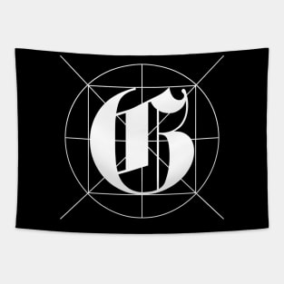 G Gothic letter design Tapestry