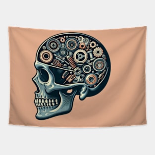 Mechanical Skull - Gear Inside Tapestry