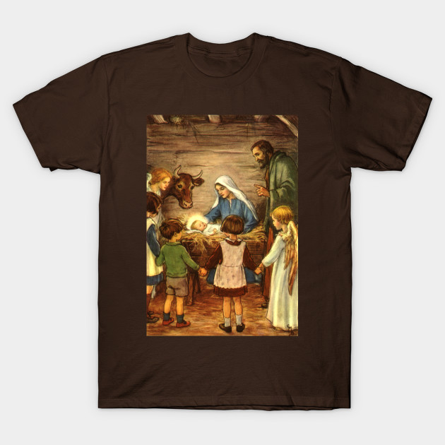 Discover Vintage Christmas Nativity Scene - Nativity - T-Shirt