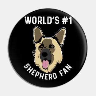 World's No 1 German Shepherd Fan Dog Lover Gifts Pin