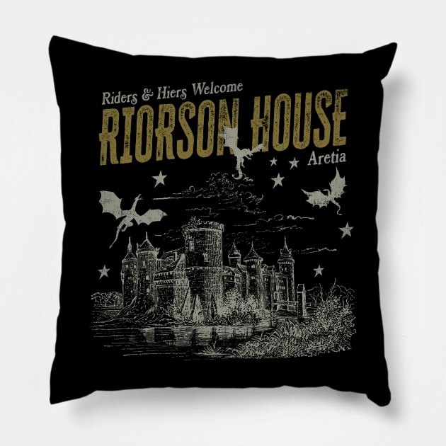 Iron Flame - Xaden Riorson House - Fourth Wing Pillow by urlowfur