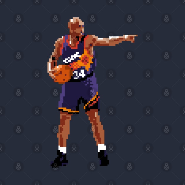 Charles Barkley setting up the offense Pixel by qiangdade