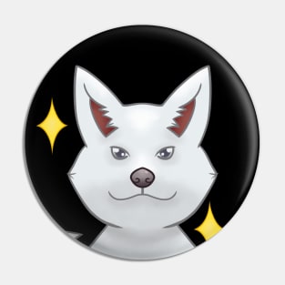 White Akita Inu Pin