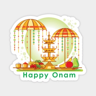 Happy Onam Umbrellas Magnet