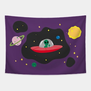 Alien ufo Tapestry