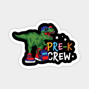 Funny T-Rex Back To School Pre-K Crew Pre Kindergarten Gift Magnet