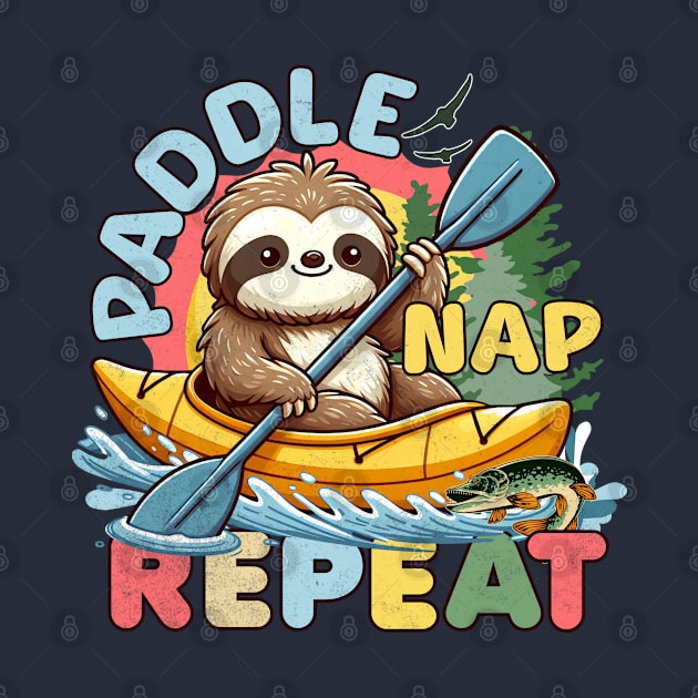 Funny Sloth Outdoor - Kayaking Sloth by alcoshirts