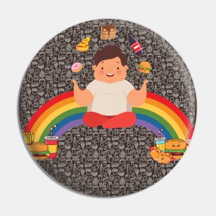 Fast Food Rainbow Pin