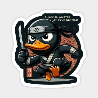 quack fu master at your service Magnet