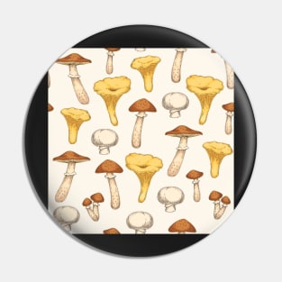 Edible Mushrooms Pin