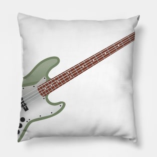 Vintage Avocado Green Electric J-Bass Pillow