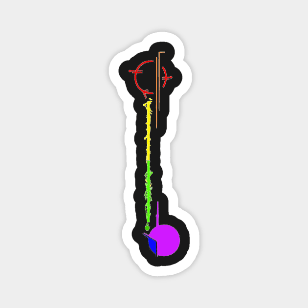 Rainbow Lexa Back Tattoo - LGTBQ+ Magnet by tziggles