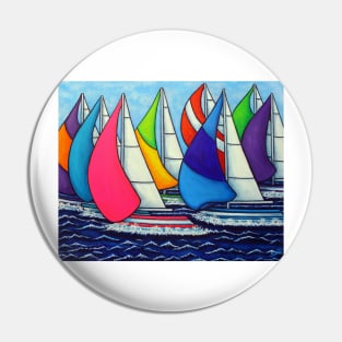 Rainbow Racing Regatta Pin