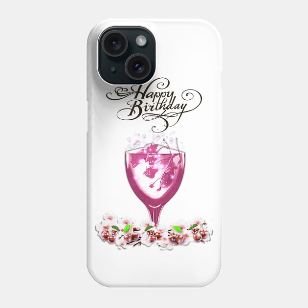 Happy Birthday Greetings Phone Case by KC Morcom aka KCM Gems n Bling aka KCM Inspirations