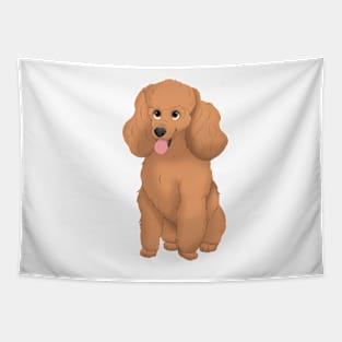 Red Miniature Poodle Dog Tapestry