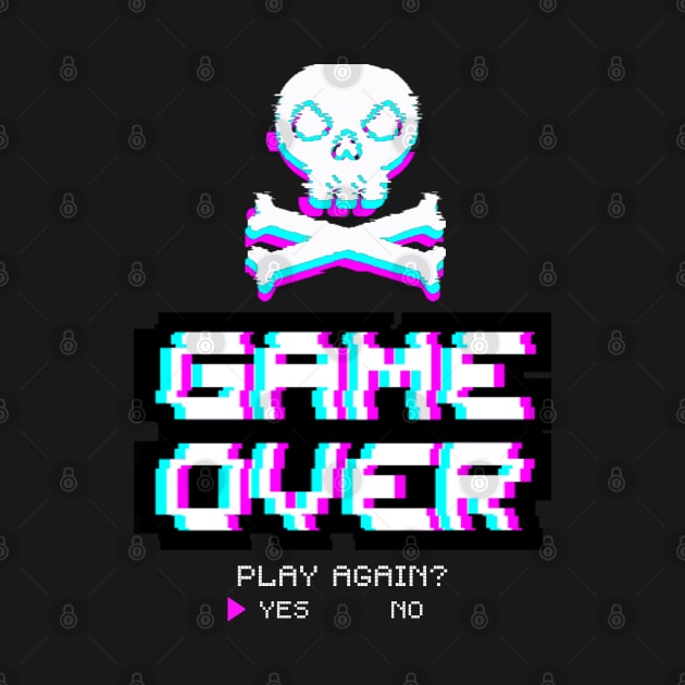 Game Over Gaming Dark by ChasingTees