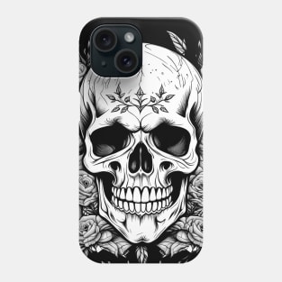 Skulls and roses Phone Case